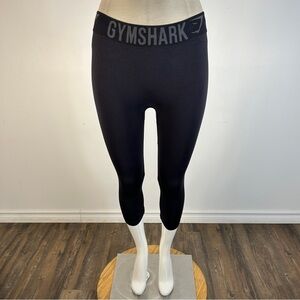 GYMSHARK Midnight Black Fit Seamless Capri Leggings • S